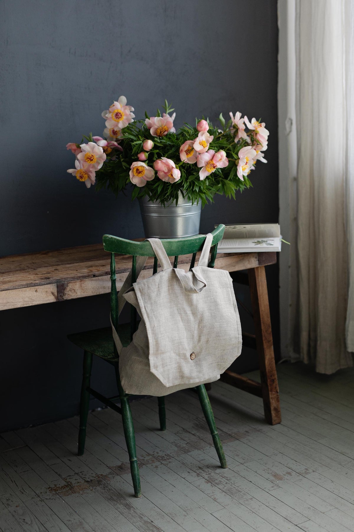 Natural Linen Backpack