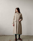 Natural Classic Linen Coat, Size XL (STOCK)