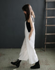 White Linen Overalls