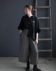 Black 3/4 Linen Shirt