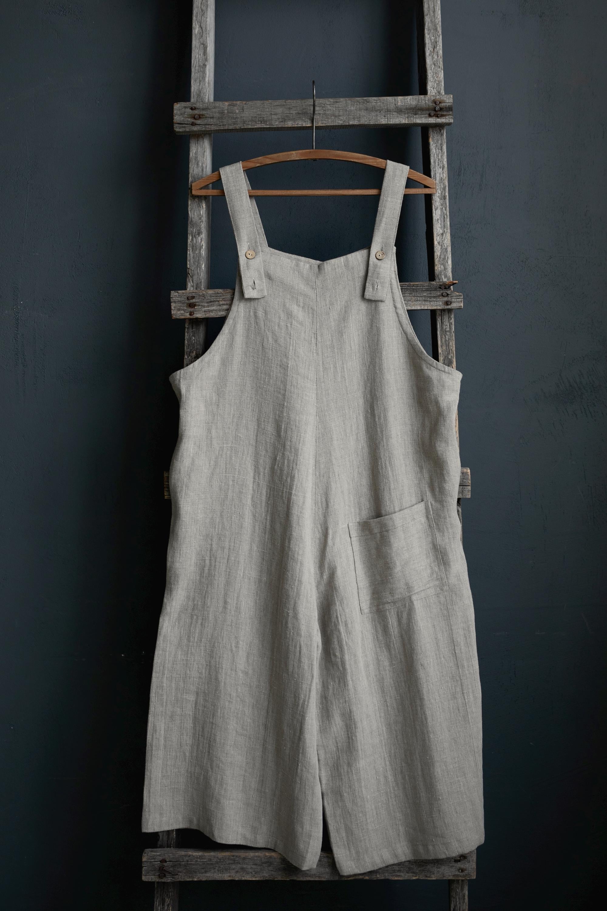 Natural Linen Overalls