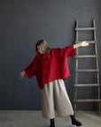 Cherry 3/4 Linen Shirt