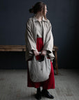 B&W Stripe Small Round Linen Bag