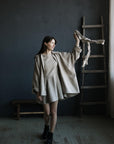 Natural Long Linen Shirt