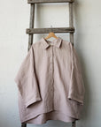 Pastel Pink Long Linen Shirt