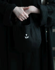 Black Mini Round Linen Bag