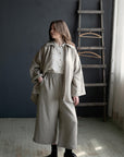 White Stripe 3/4 Linen Shirt