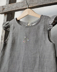 Grey gingham Fairy Linen Dress