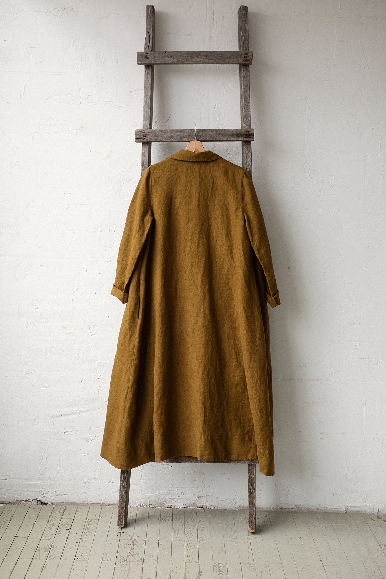 Amber Jane Austen Linen Coat, Size S (STOCK)