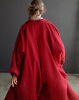 Cherry Linen Shirt Dress