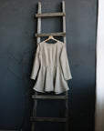 Natural Short Fitted Linen Dress