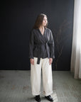 Midnight Stripe Kyoto Linen Jacket