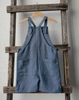 Dusty Blue Linen Overalls