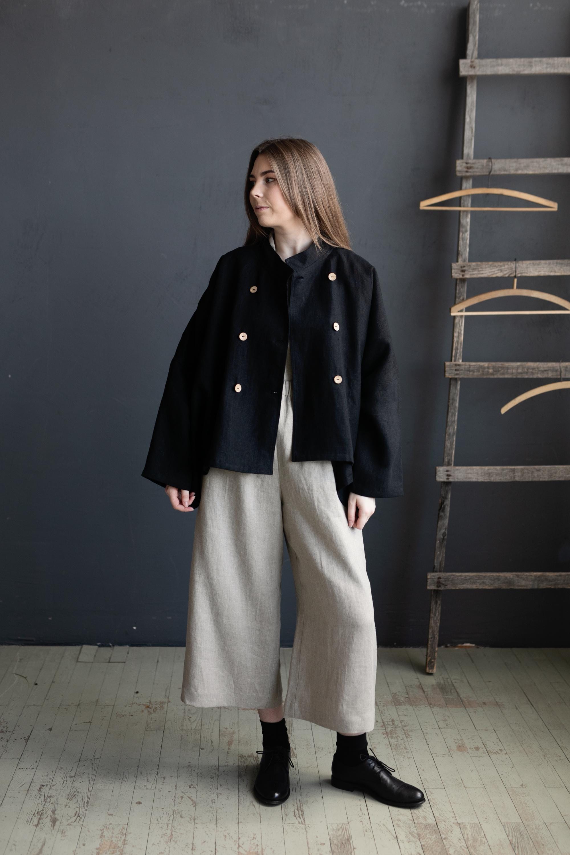 Black Tokyo Linen Jacket