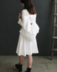 White Linen Backpack