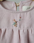 Baby Pink Violet Linen Dress