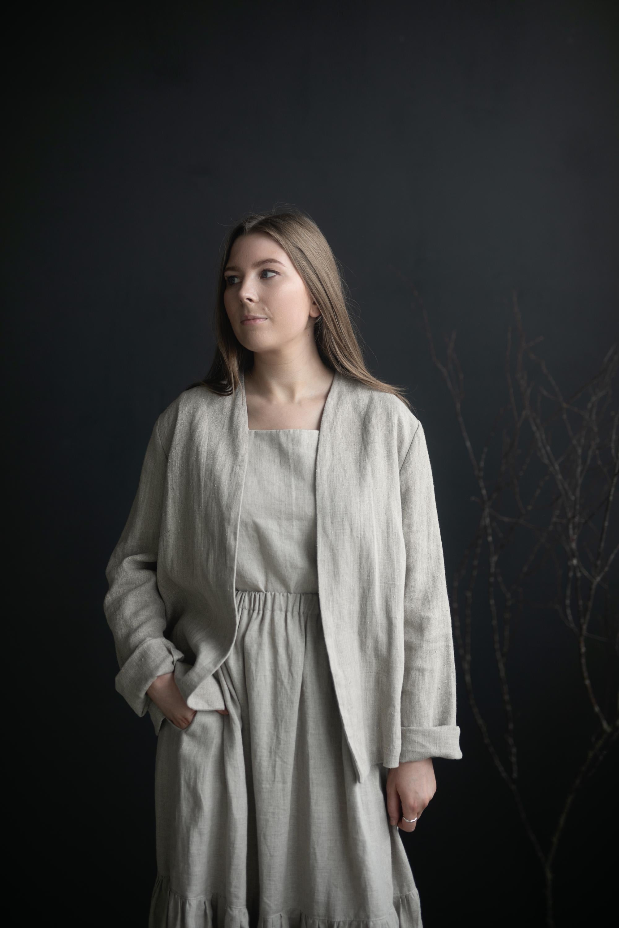 Natural Kyoto Linen Jacket