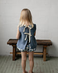 Dusty Blue Ribbon Linen Shirt