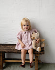 Baby Pink Candy Shirt, Size 2-3 years, Christmas tree & Snowman embroidery (STOCK)
