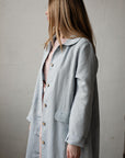 Baby Blue Classic Linen Coat