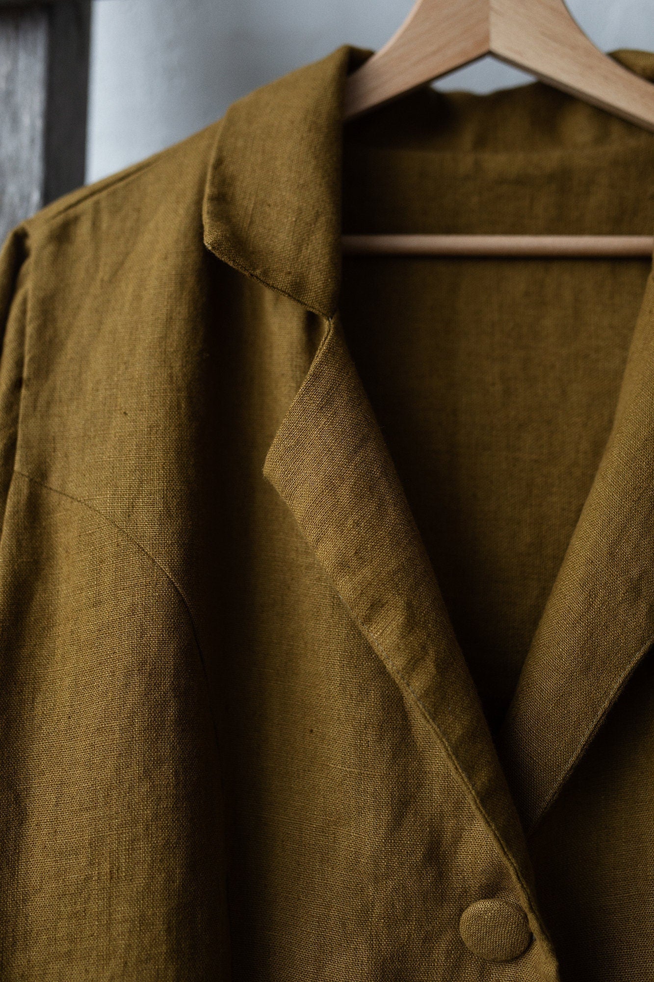 Amber Jane Austen Linen Coat, Size S (STOCK)