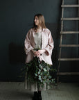 Pastel Pink Long Linen Shirt