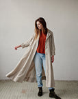 Natural Jane Austen Linen Coat, Sizes S & L (STOCK)