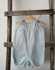 Baby Blue Linen Romper