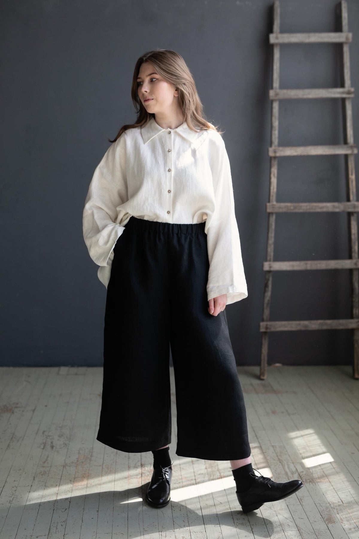 White Long Linen Shirt