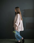 Pastel Pink Long Linen Shirt