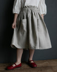 Natural Long Linen Skirt