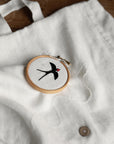 White Linen Backpack