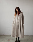 Natural Jane Austen Linen Coat, Sizes S & L (STOCK)