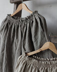 Natural Classic Midi Linen Skirt, Size S (STOCK)