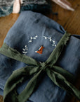 Dusty Blue Linen Table Runner