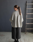 B&W Stripe 3/4 Linen Shirt