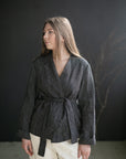 Midnight Stripe Kyoto Linen Jacket