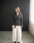 Midnight Stripe Kyoto Linen Jacket