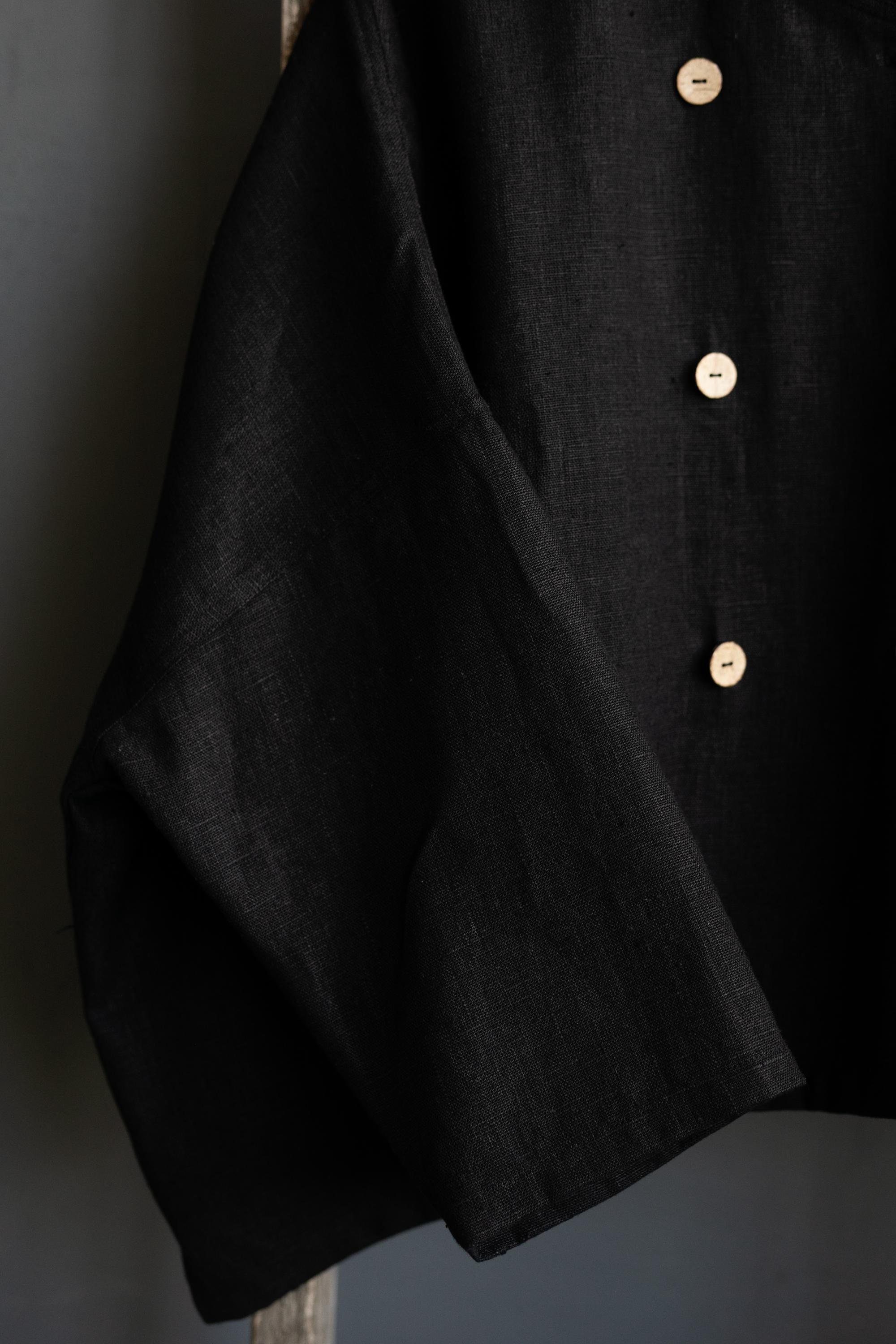 Black Tokyo Linen Jacket