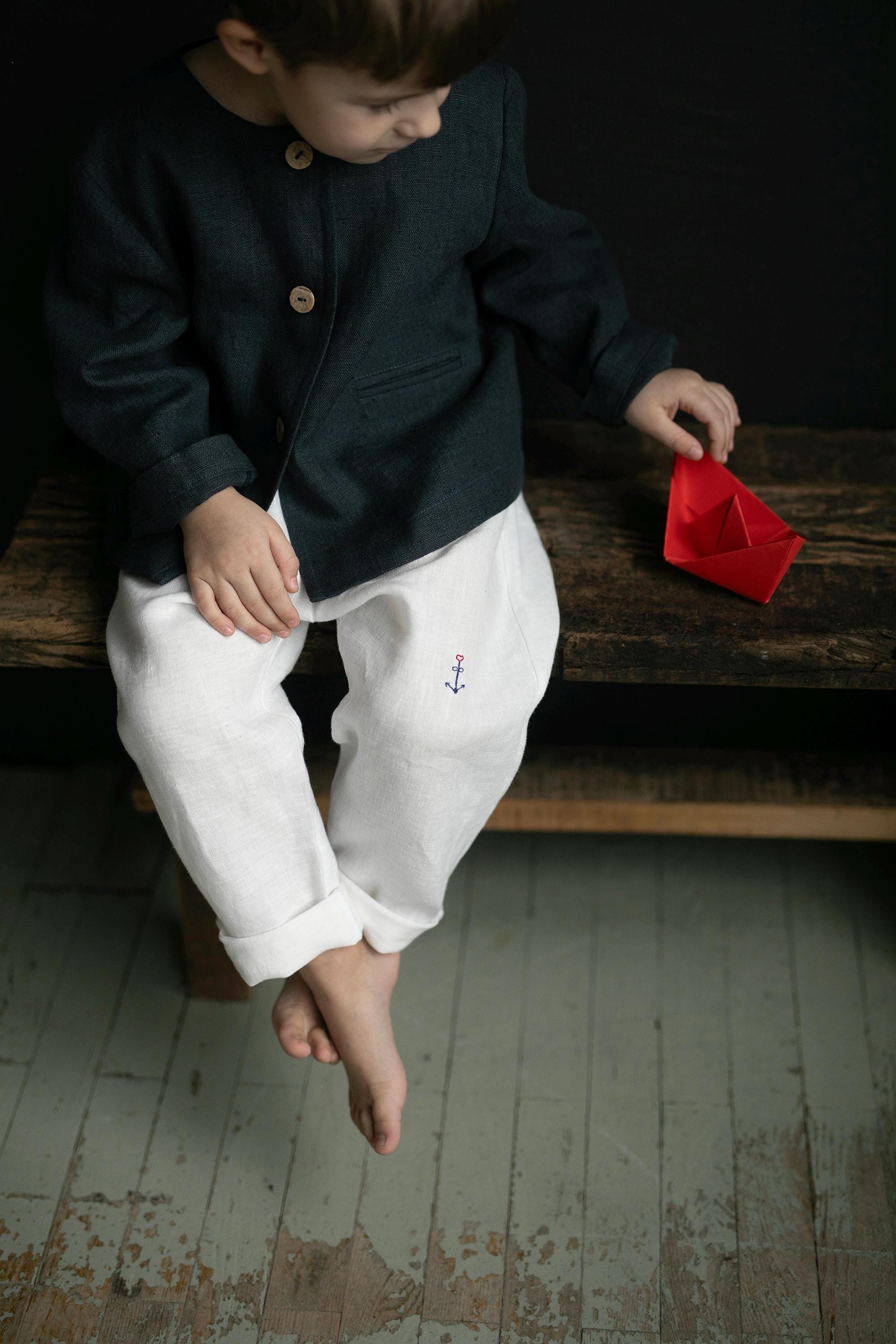 White Sailor Linen Pants