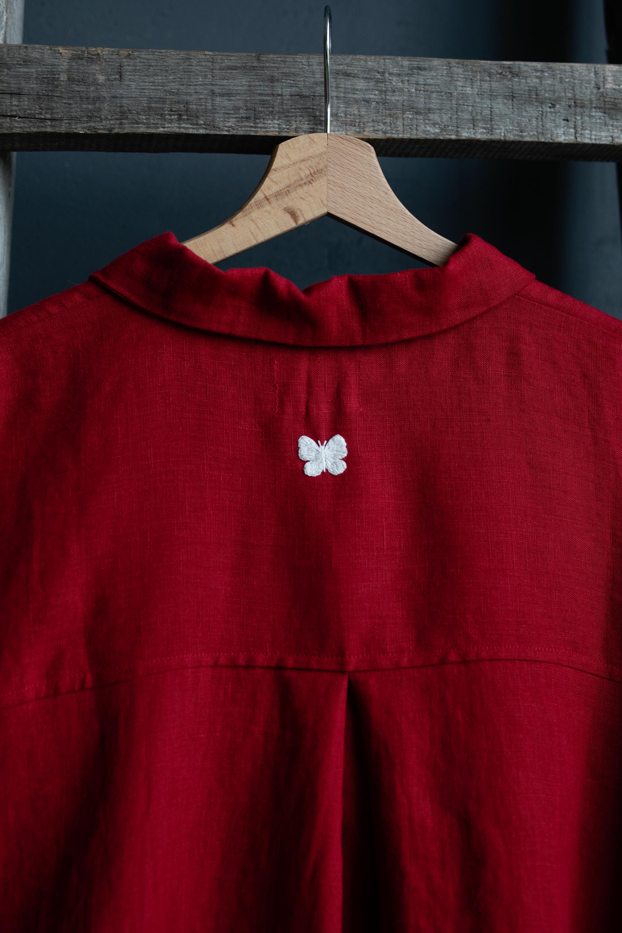 Cherry 3/4 Linen Shirt