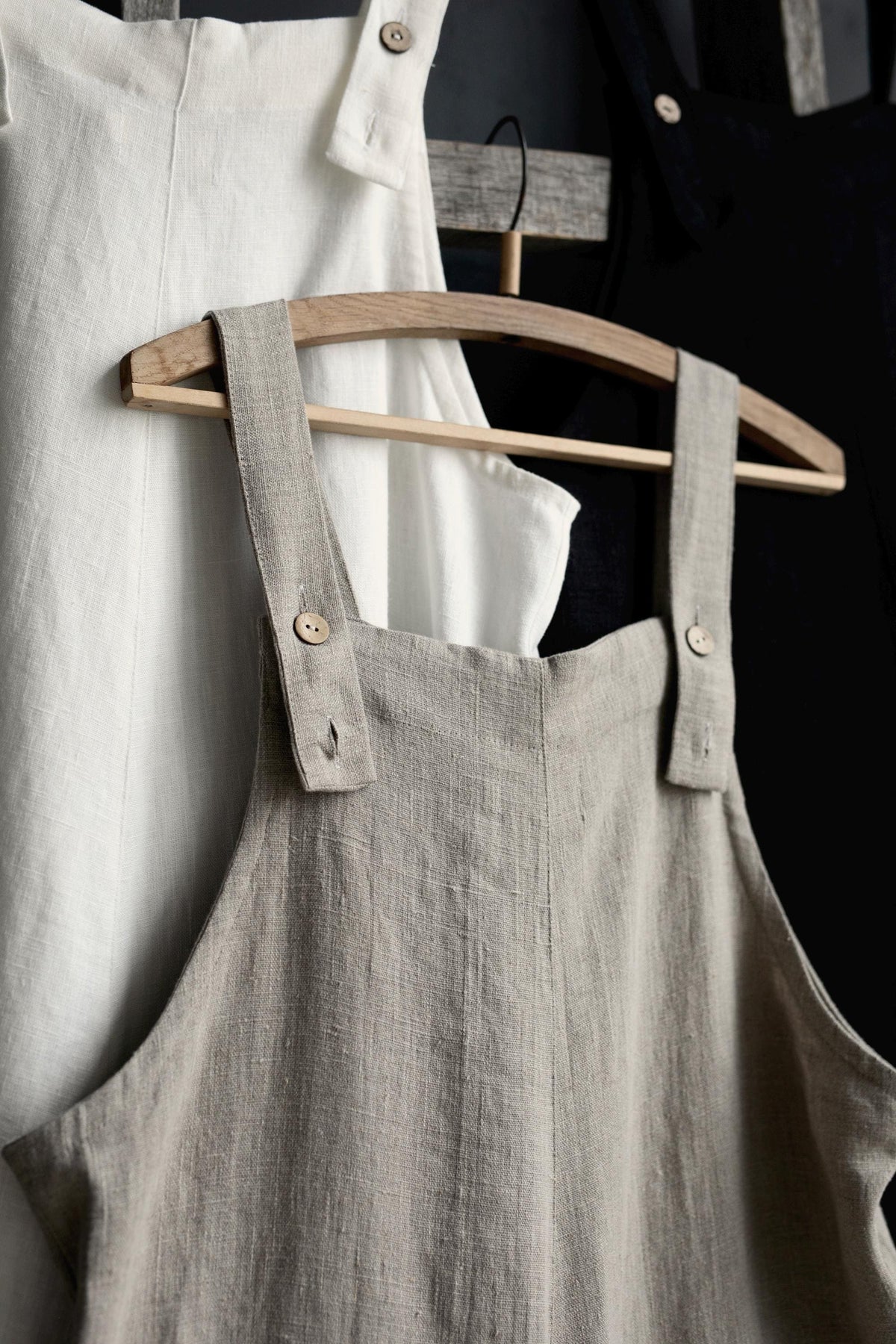 Natural Linen Overalls
