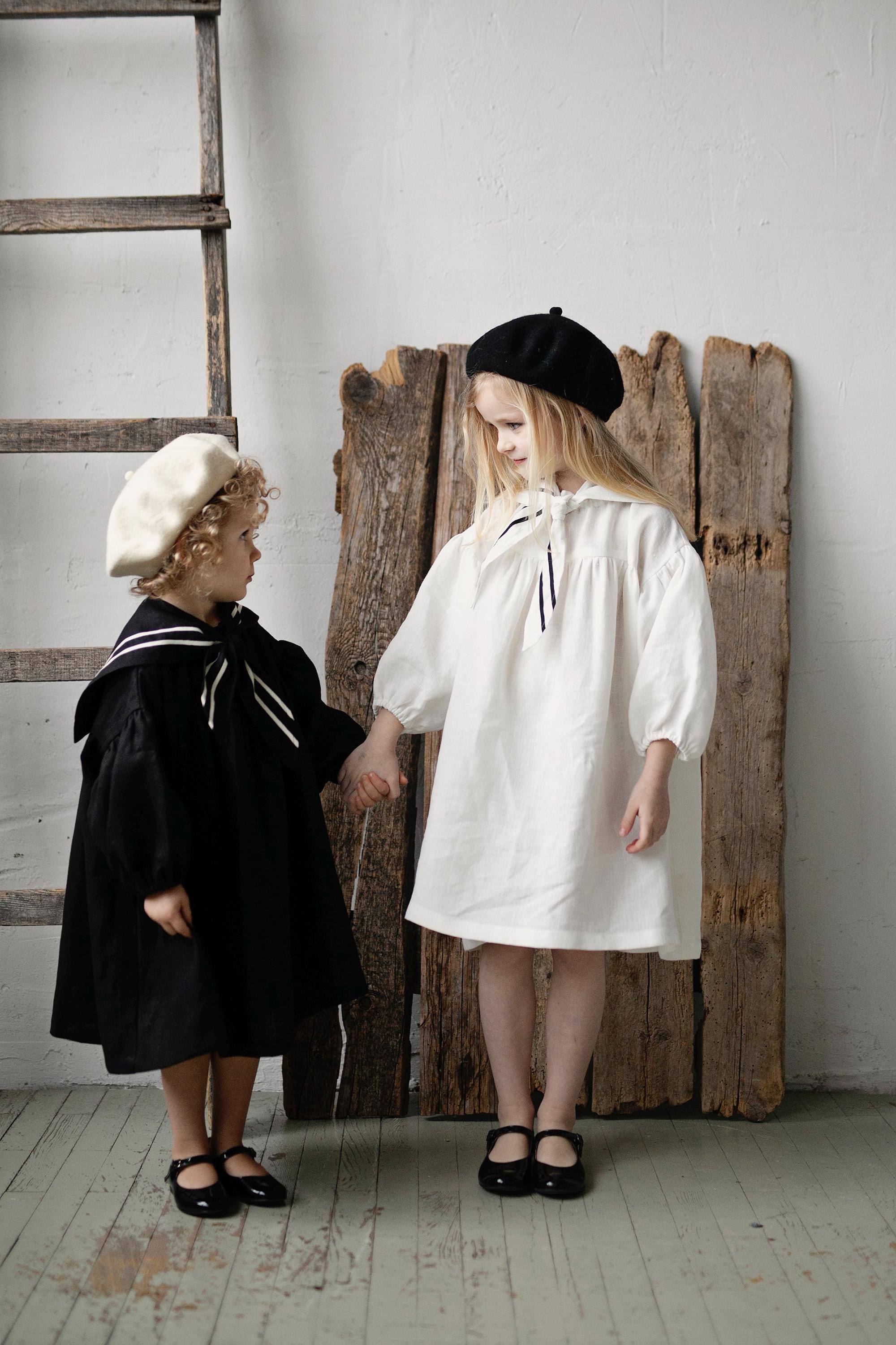 Black Sailor Parachute Linen Dress allthebeautifullinen Black Sailor Parachute Linen Dress allthebeautifullinen