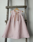 Baby Pink Violet Linen Dress