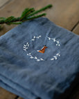 Dusty Blue Linen Table Runner
