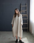Natural Linen Shirt Dress