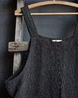 Midnight Stripe Linen Overalls