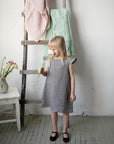 Grey gingham Fairy Linen Dress