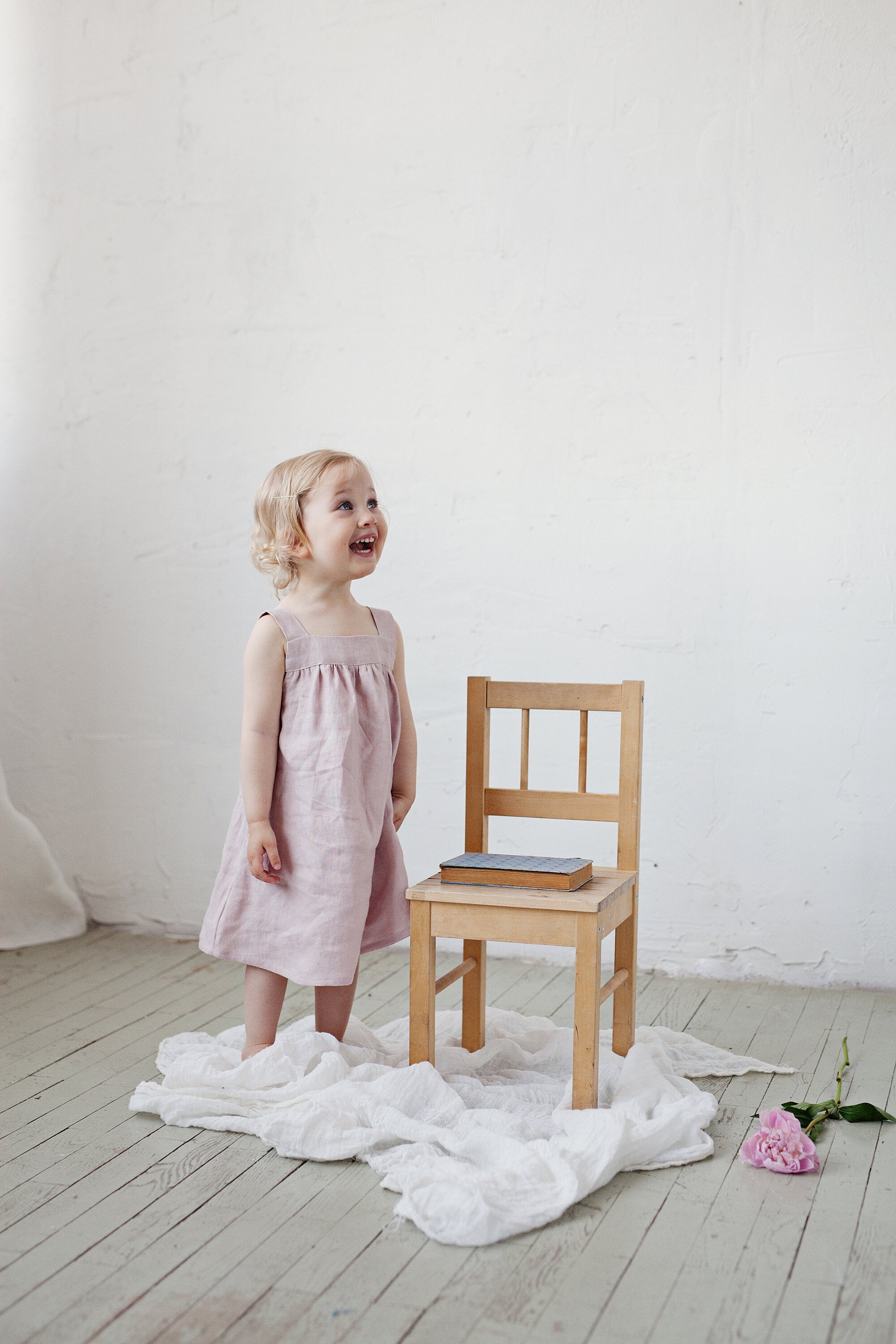 Baby Pink June Dress, Size 5-6 years