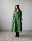 Apple Green Emma Linen Coat, Size M